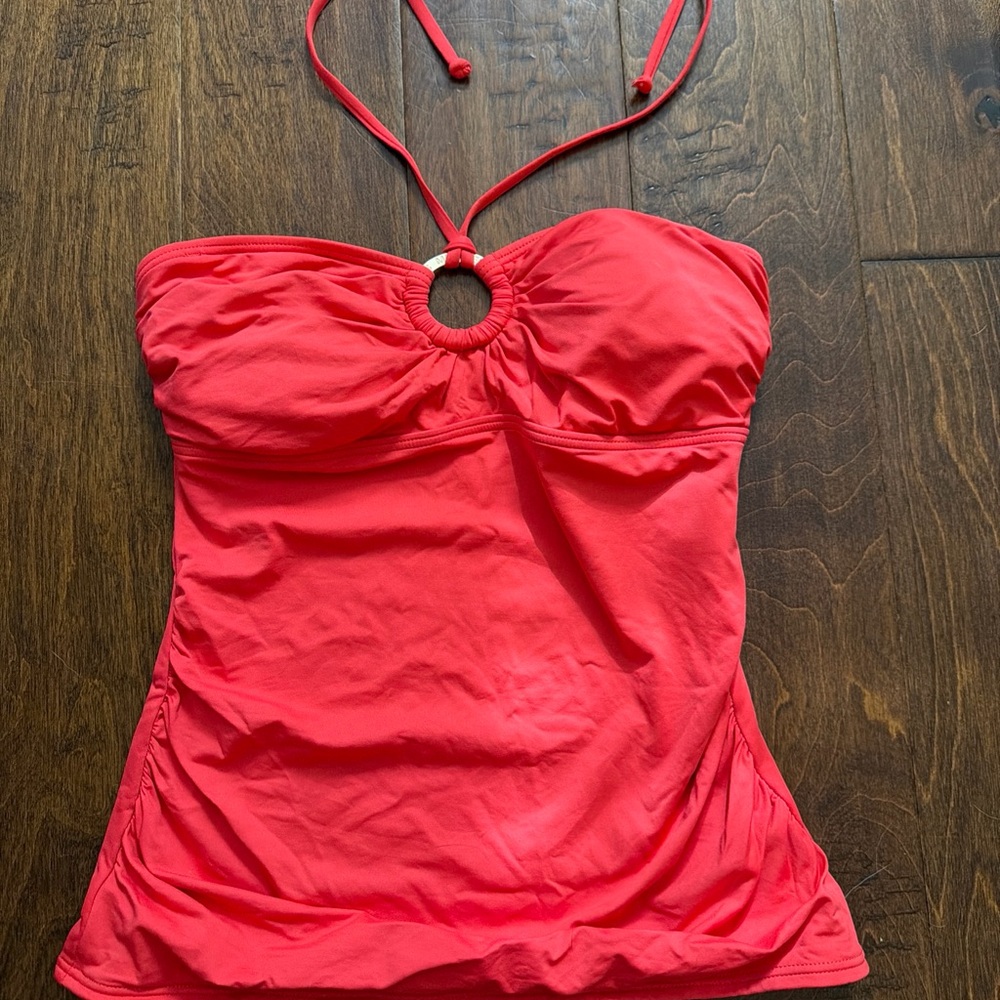 MICHAEL Michael Kors Coral Halter Swim Top